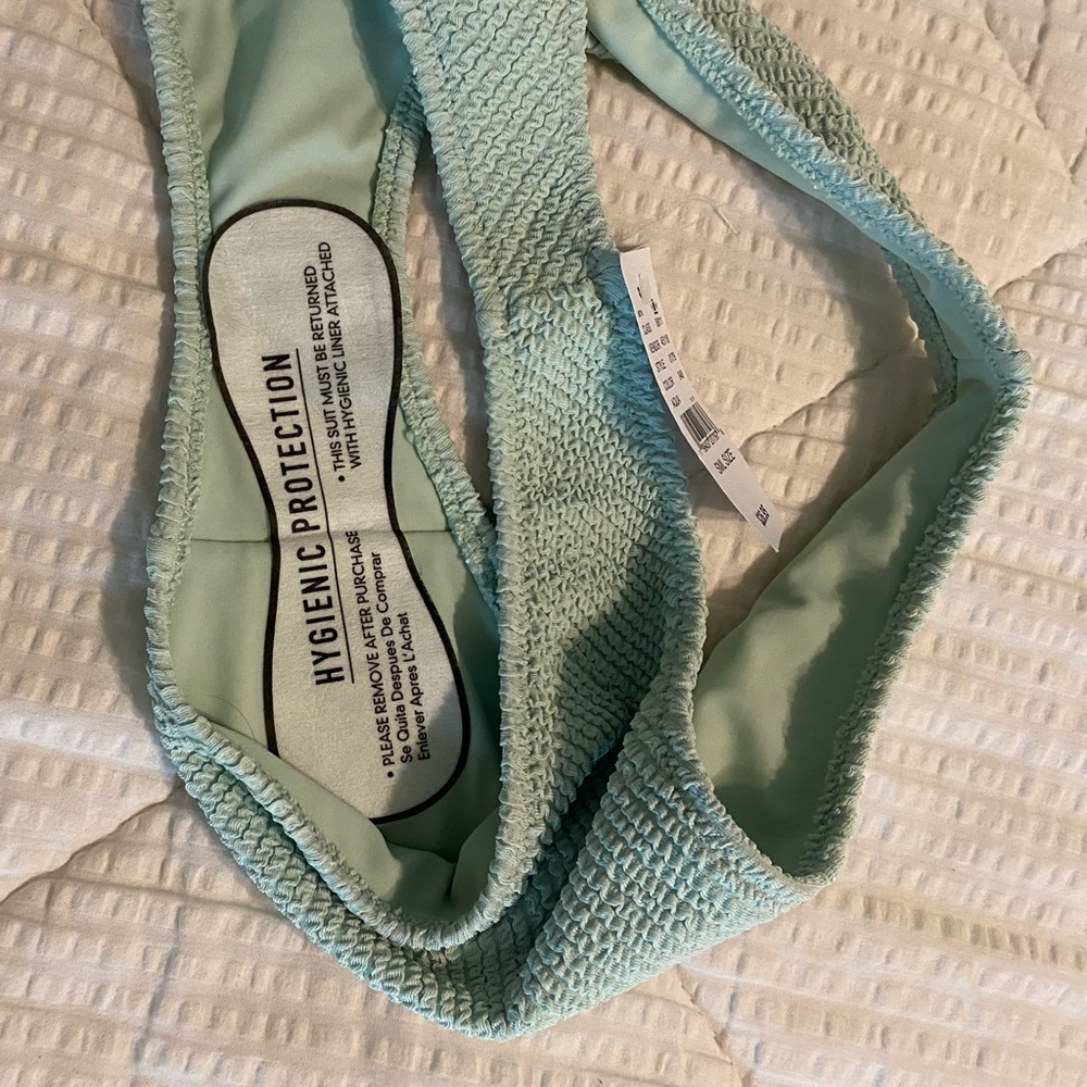 PacSun Aqua Riviera Scrunch Scoop High Cut Bikini Bottom S - Picture 7 of 8